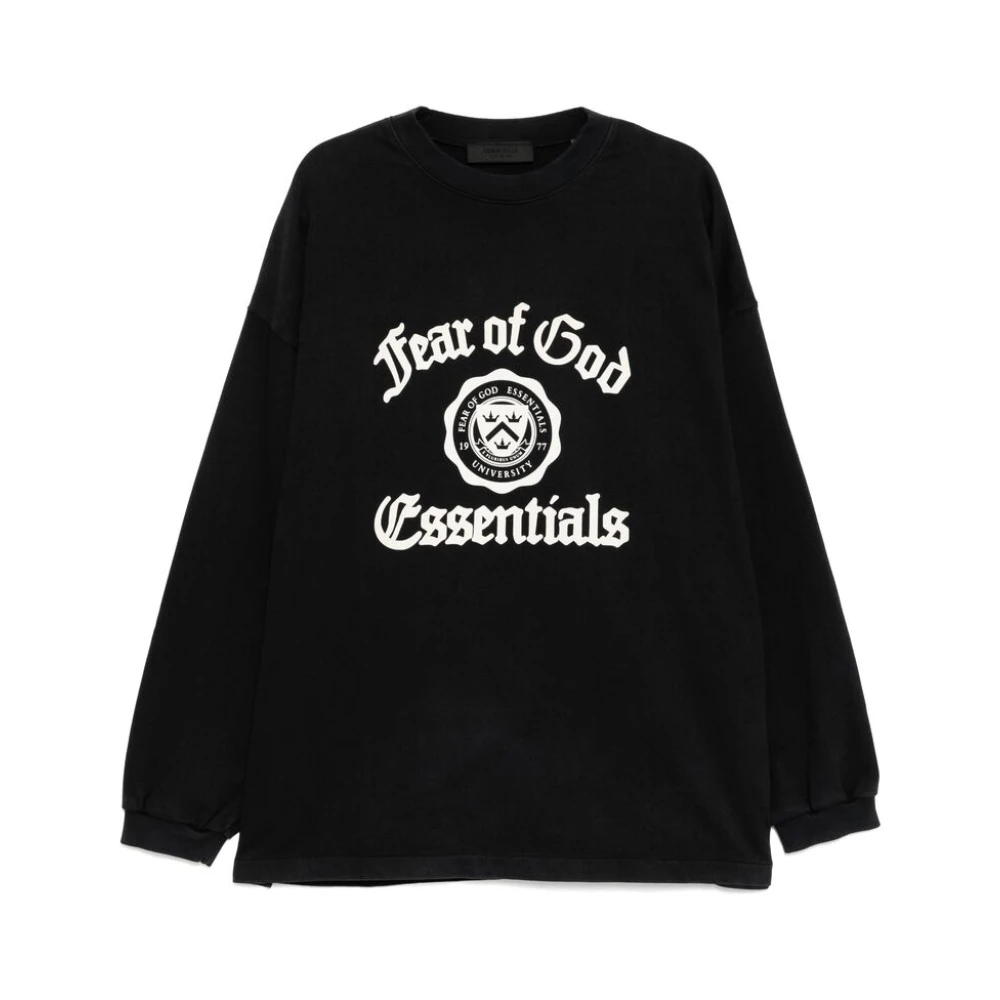 Fear Of God Zwarte Crew Neck Sweater Lange Mouwen Black Heren