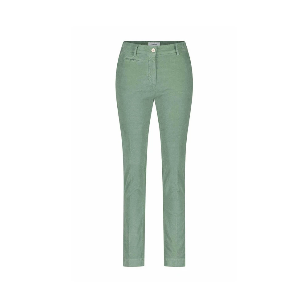 Mason's Slim-Fit Fluwelen Broek 5-Pocket Stijl Green Dames