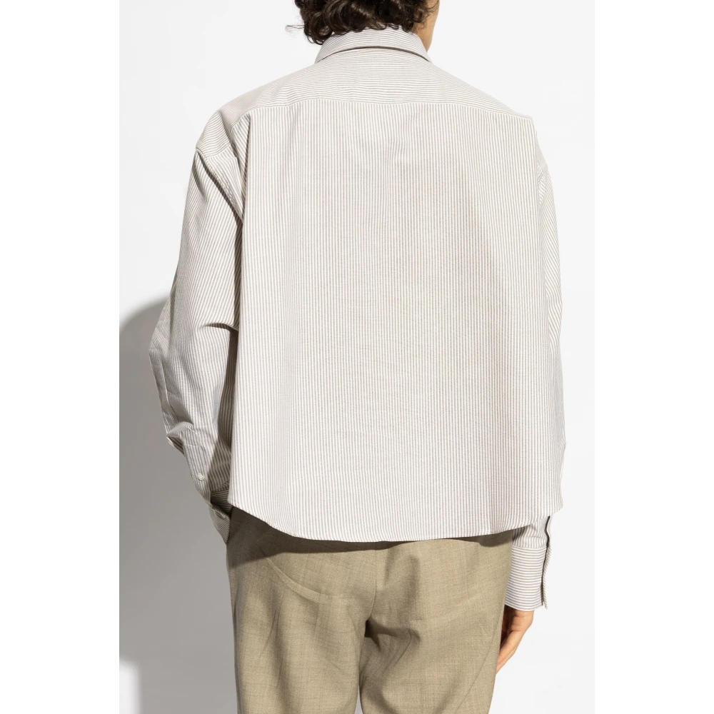 Ami Paris Overhemd met gestreept patroon White Heren