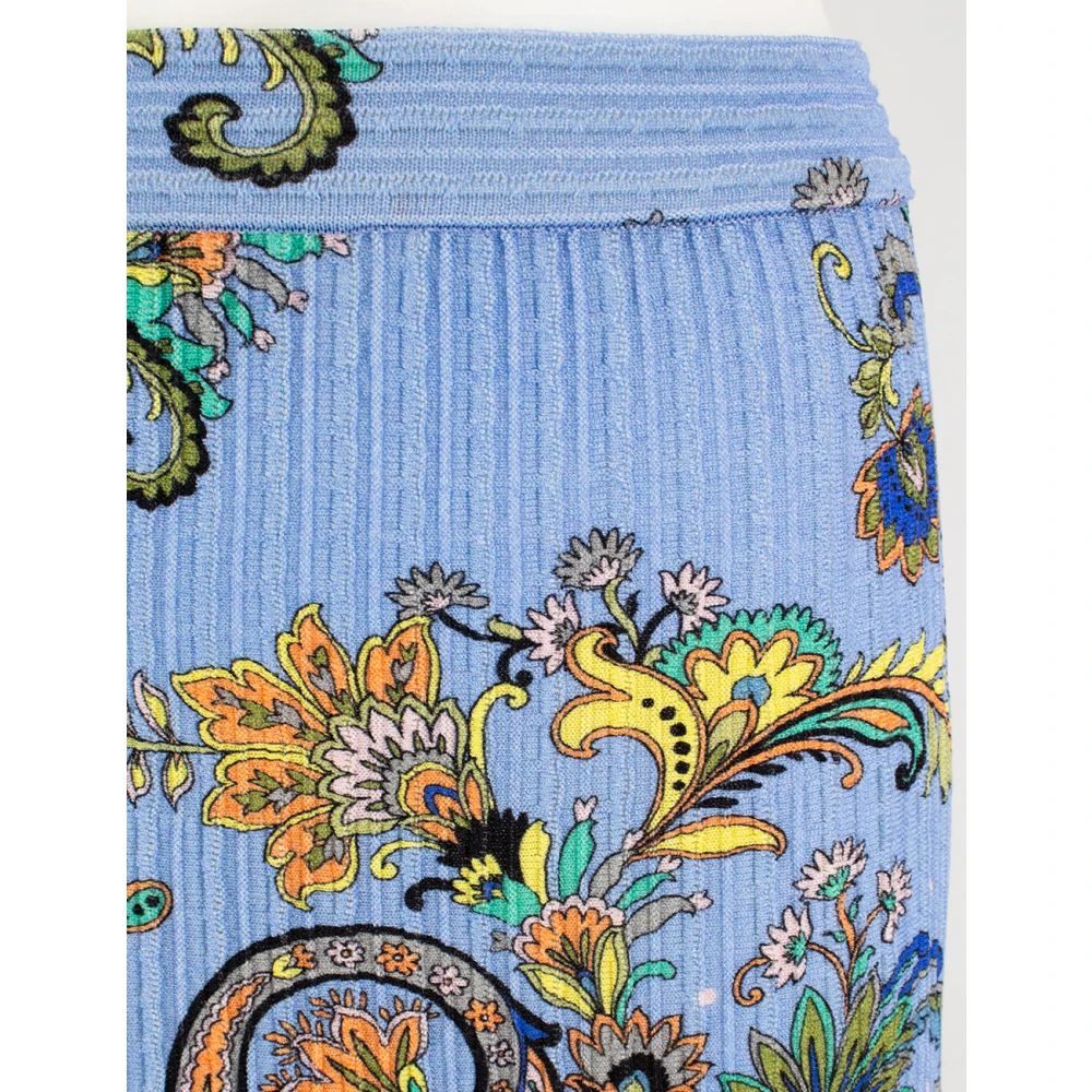 ETRO Bloemen Paisley Geplooide Midi Rok Multicolor Dames
