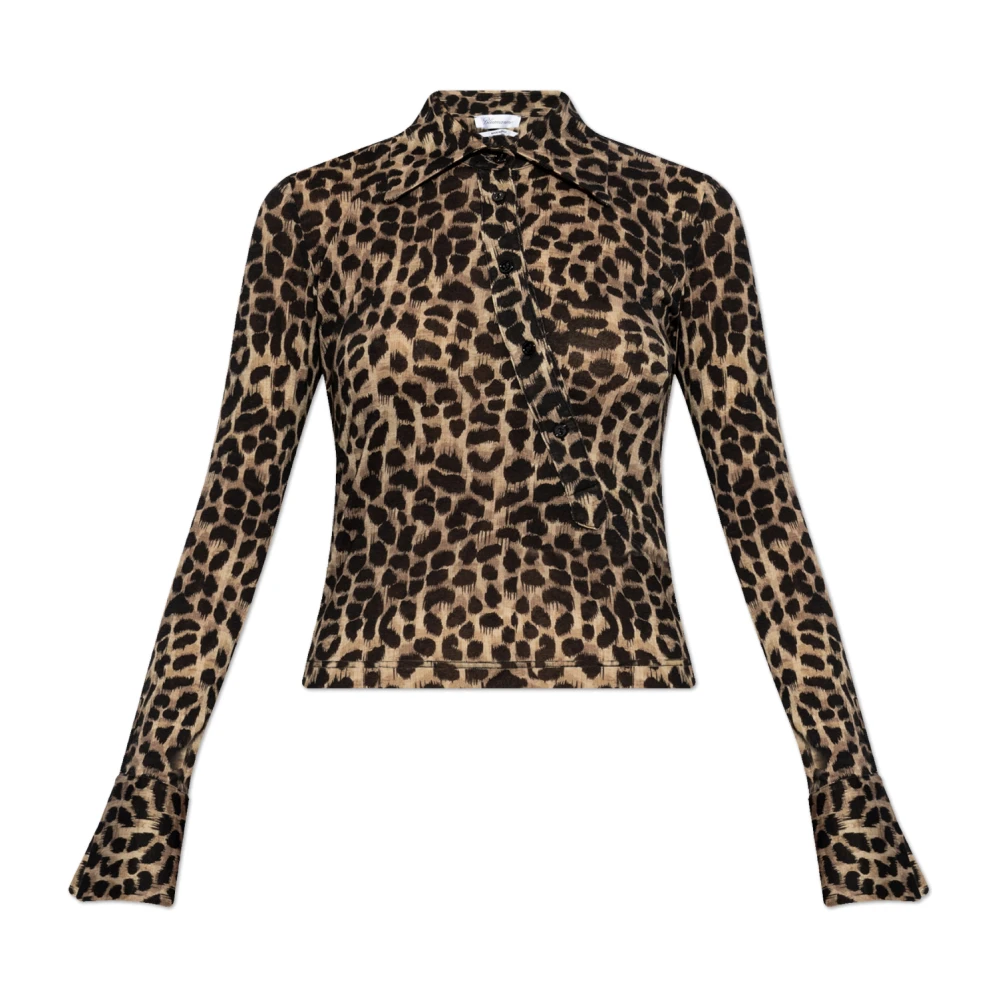 Blumarine Top met dierenmotief Brown Dames