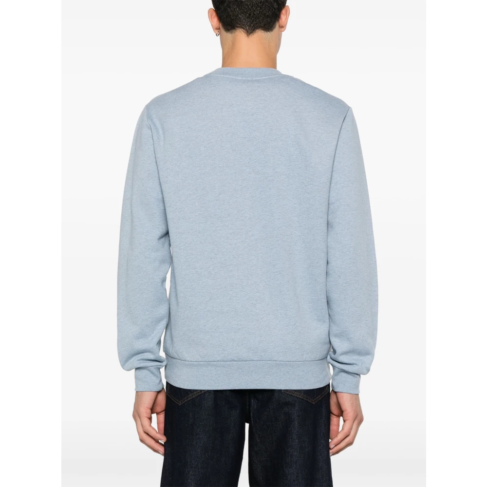 A.p.c. Rue Madame Logo Print Sweatshirt Blue Dames