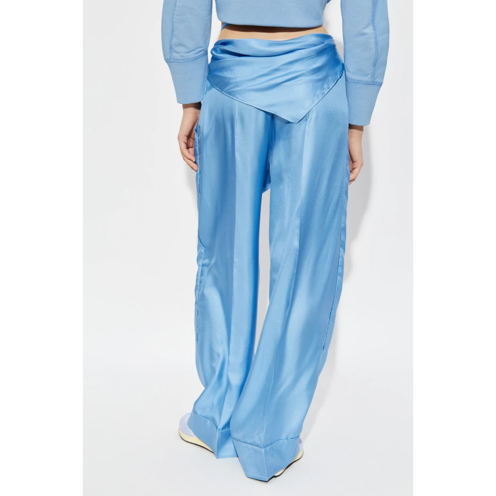 Dsquared2 Zijden broek Blue Dames