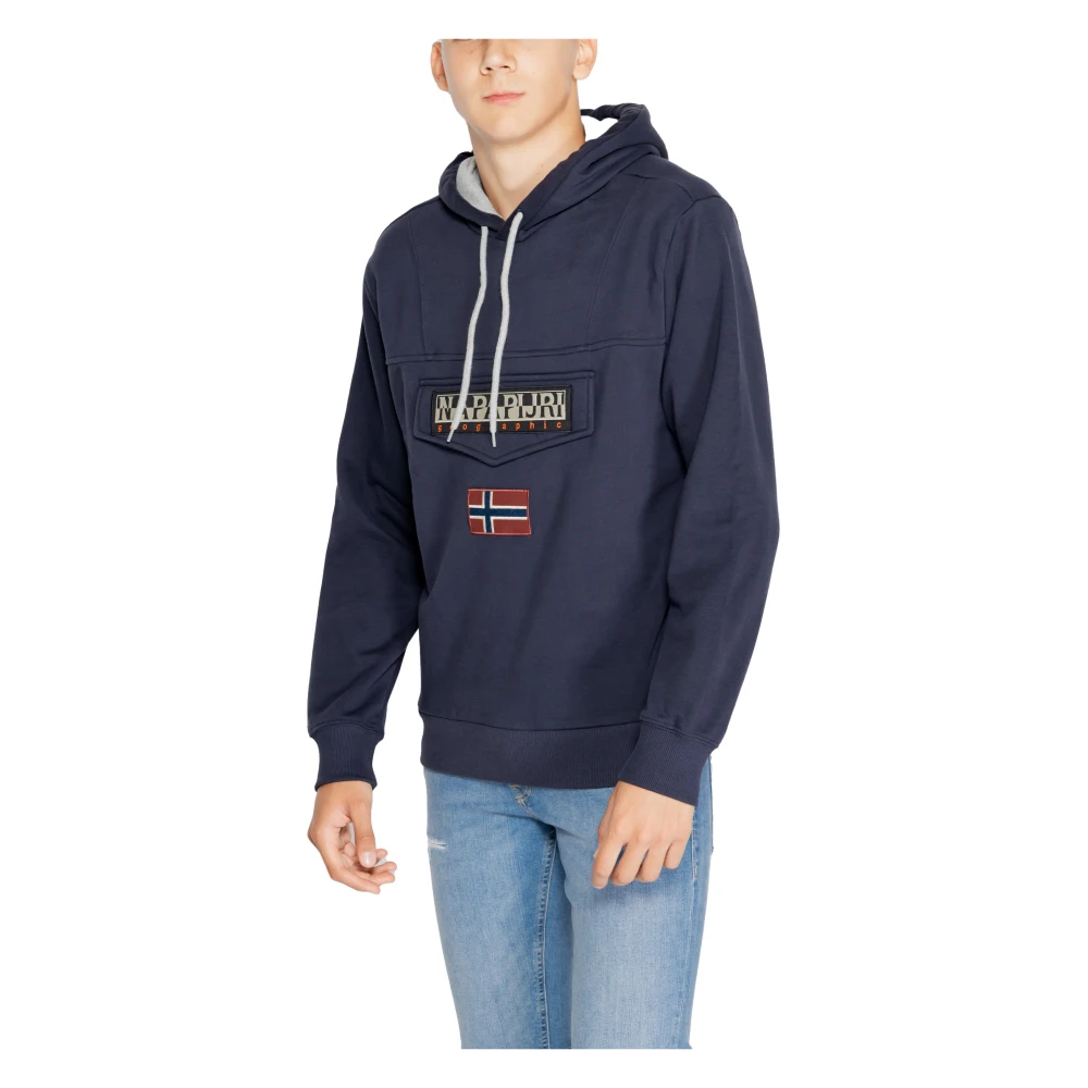 Napapijri Mannen Sweatshirt Herfst Winter Collectie Blue Heren