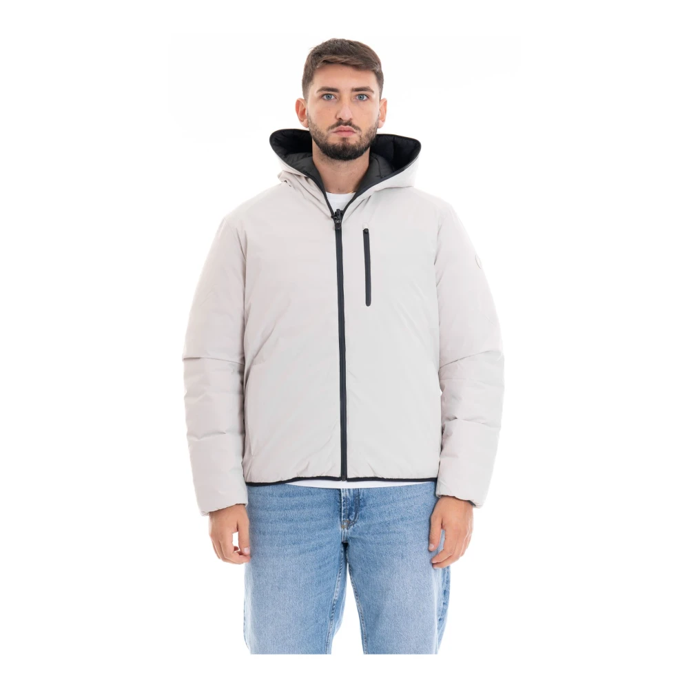 Save The Duck Dubbelzijdige Hoodie voor Mannen Beige Heren