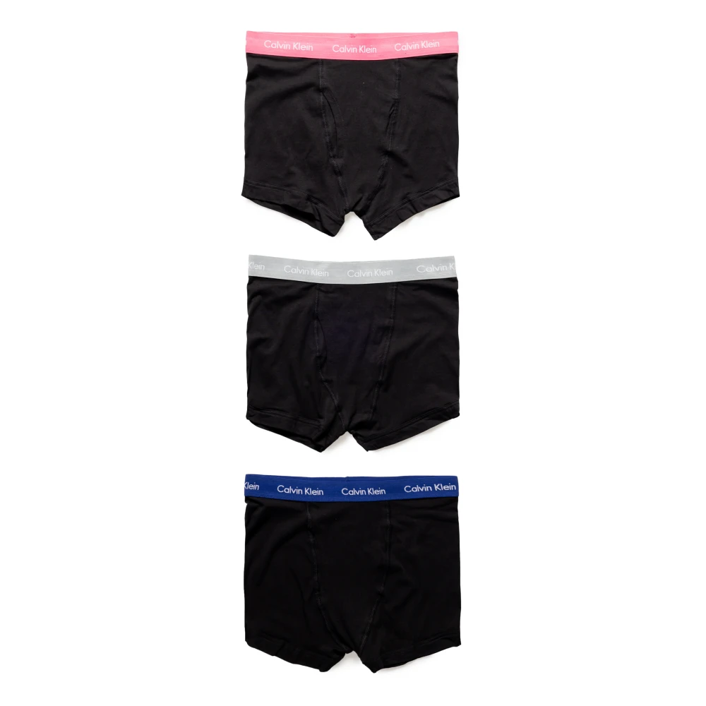 Calvin Klein Fuchsia Print Katoenen Herenondergoed Black Heren