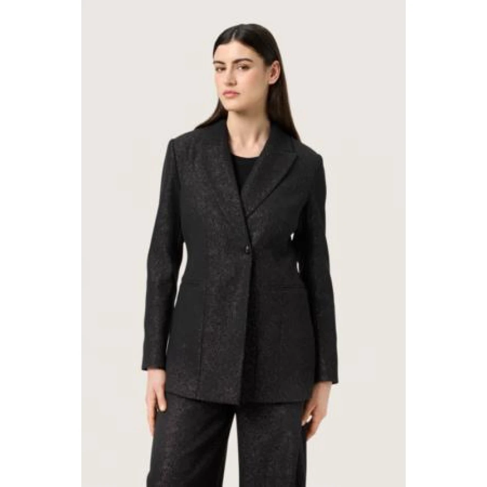 Soaked in Luxury Elegante blazer Cahlina voor vrouwen Black Dames