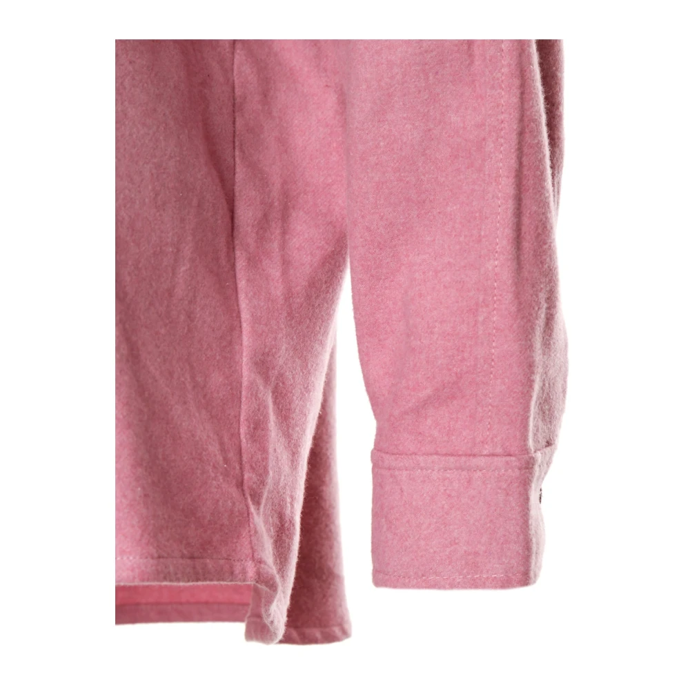 American vintage Blouse met lange mouwen en puntkraag Pink Dames