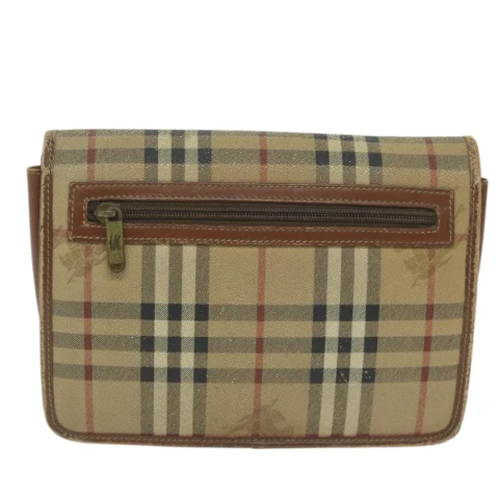 Burberry Vintage Pre-owned Leather clutches Beige Dames