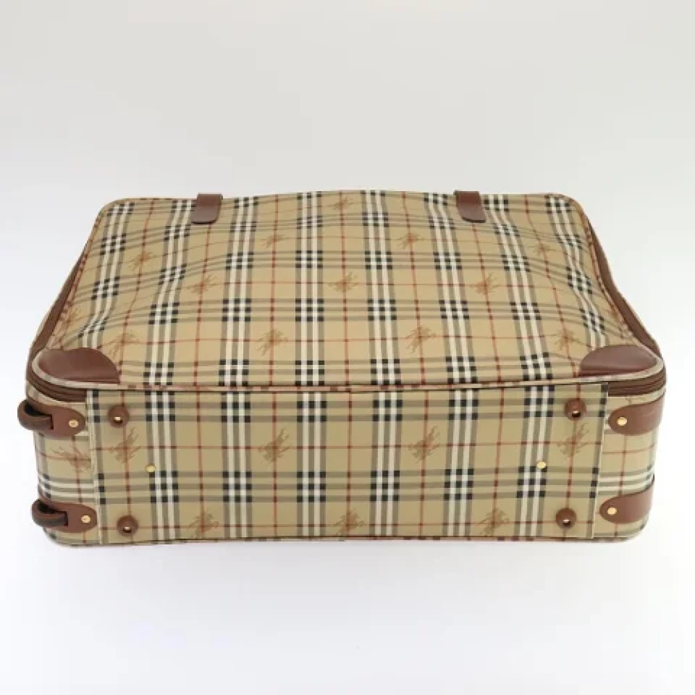 Burberry Vintage Pre-owned Leather travel-bags Beige Dames