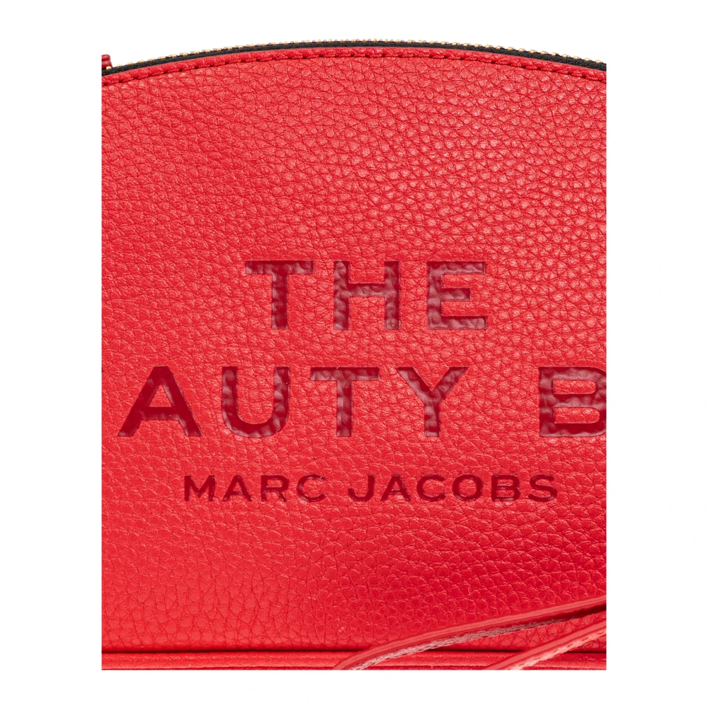 Marc Jacobs Leren cosmetische tas Red Dames
