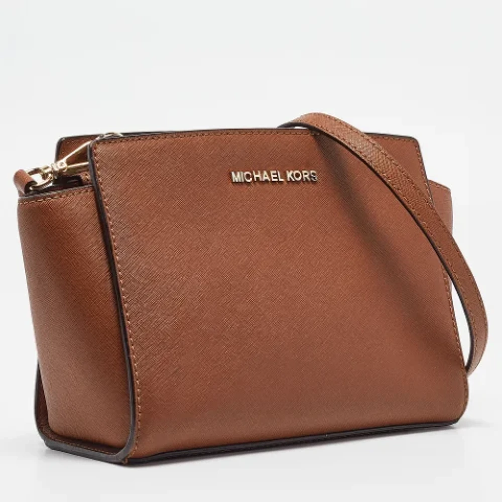 Michael Kors Pre-owned Leather crossbody-bags Brown Dames