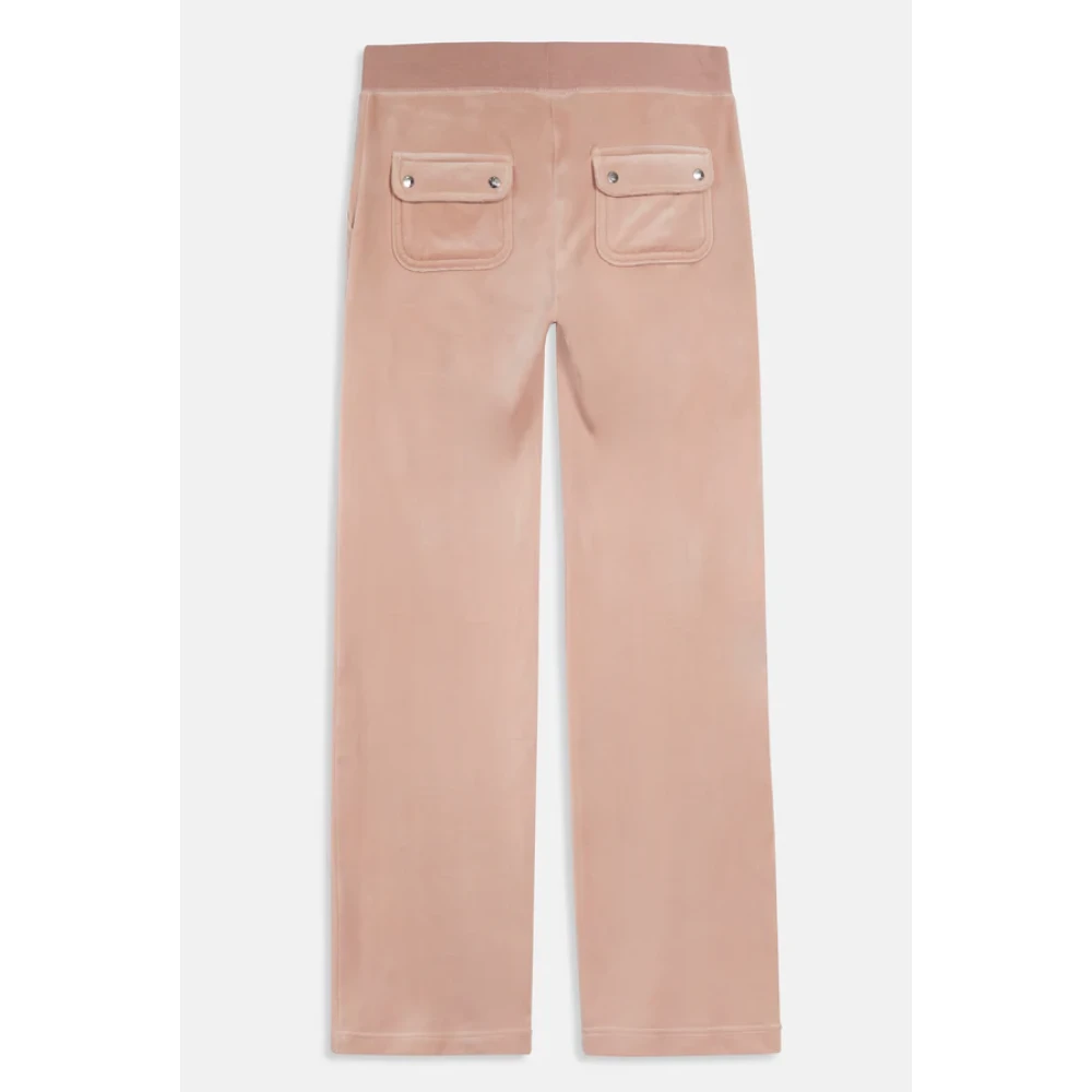 Juicy Couture Velours Trainingsbroek met Verstelbare Taille Pink Dames