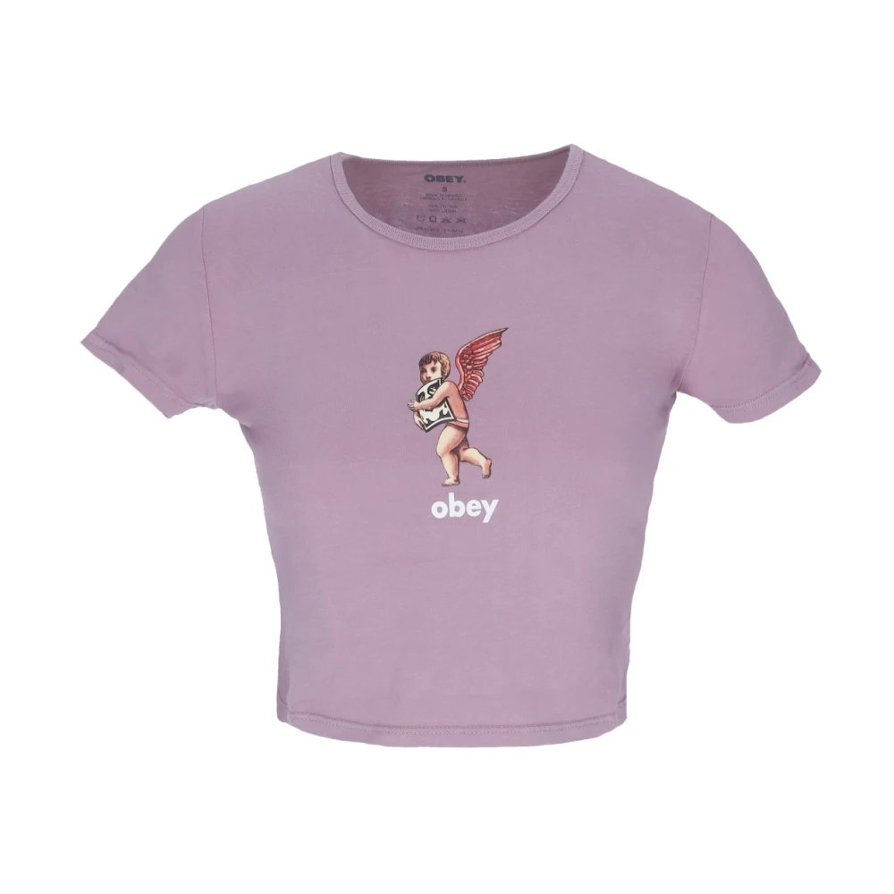 Obey T-Shirts Purple Dames