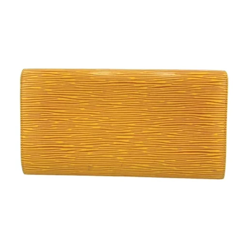 Louis Vuitton Vintage Pre-owned Leather wallets Yellow Dames