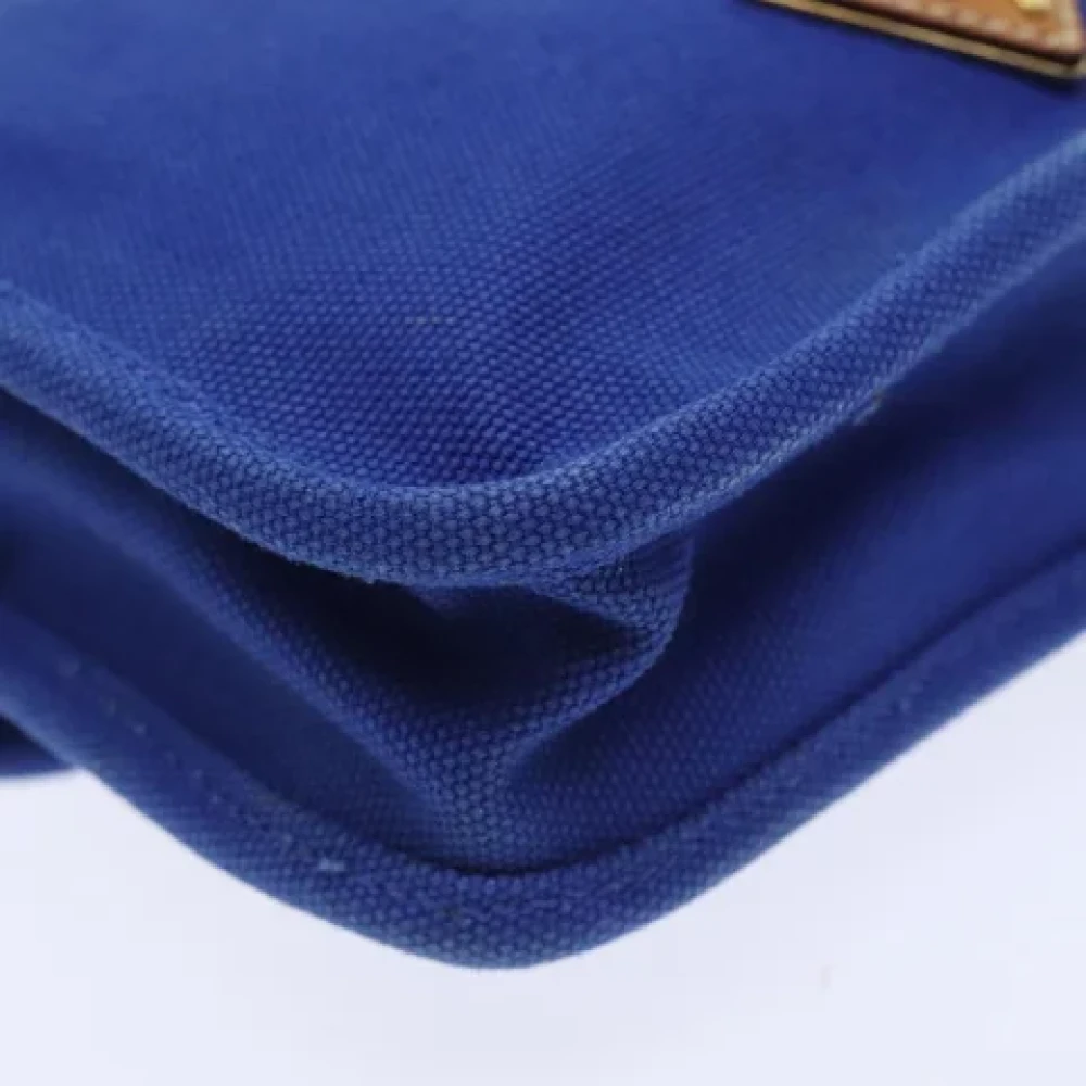 Prada Vintage Pre-owned Canvas prada-bags Blue Dames
