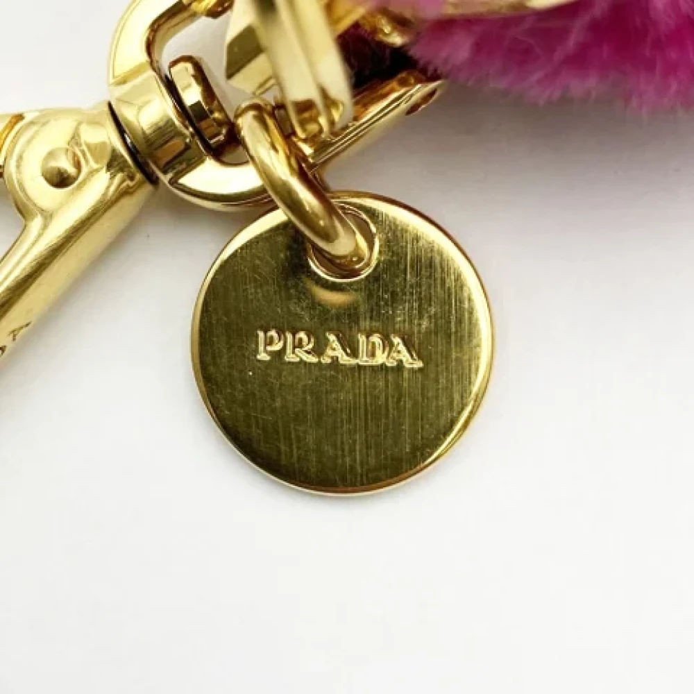 Prada Vintage Pre-owned Metal key-holders Pink Dames