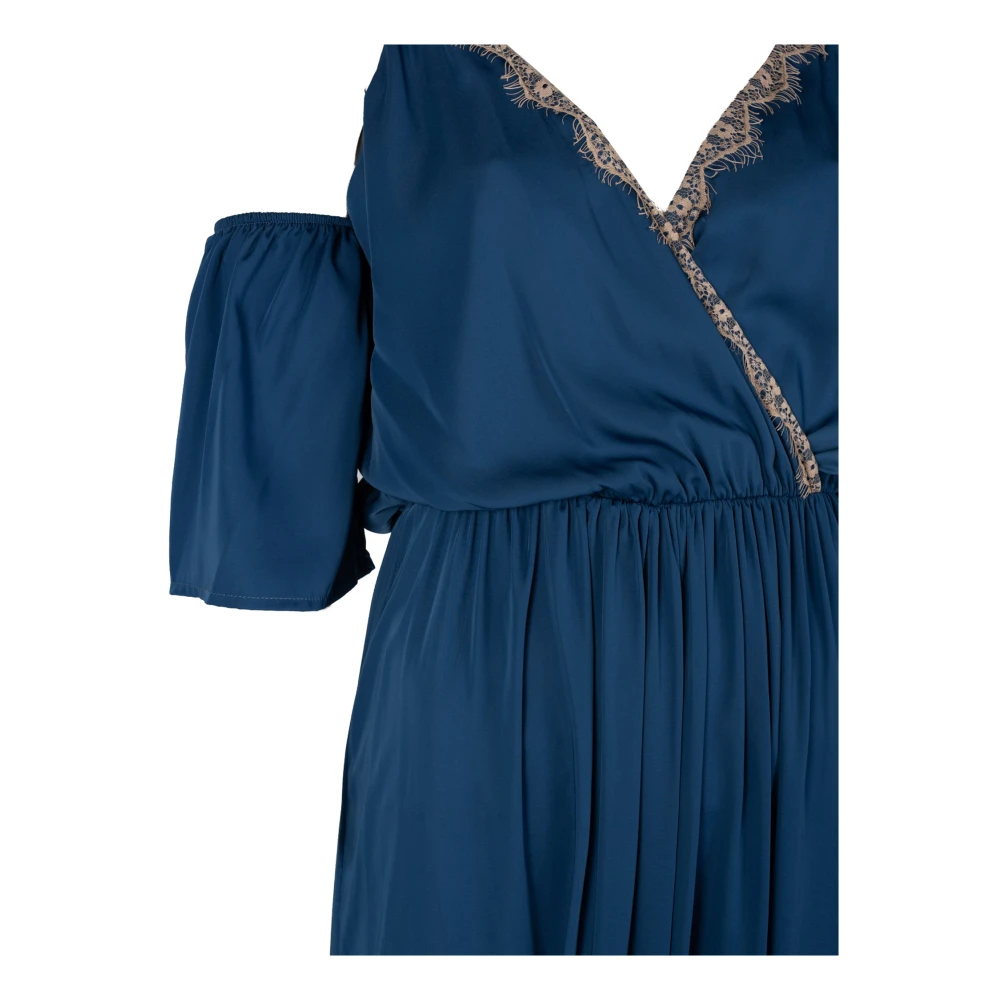 Liu Jo Elegante Maxi Jurk Blue Dames