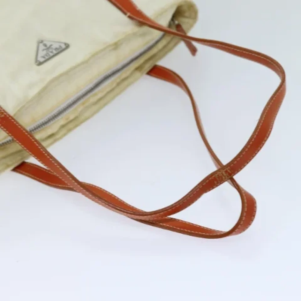 Prada Vintage Pre-owned Nylon totes Beige Dames