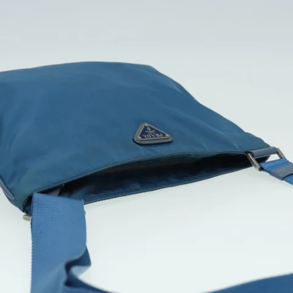 Prada Vintage Pre-owned Nylon prada-bags Blue Dames