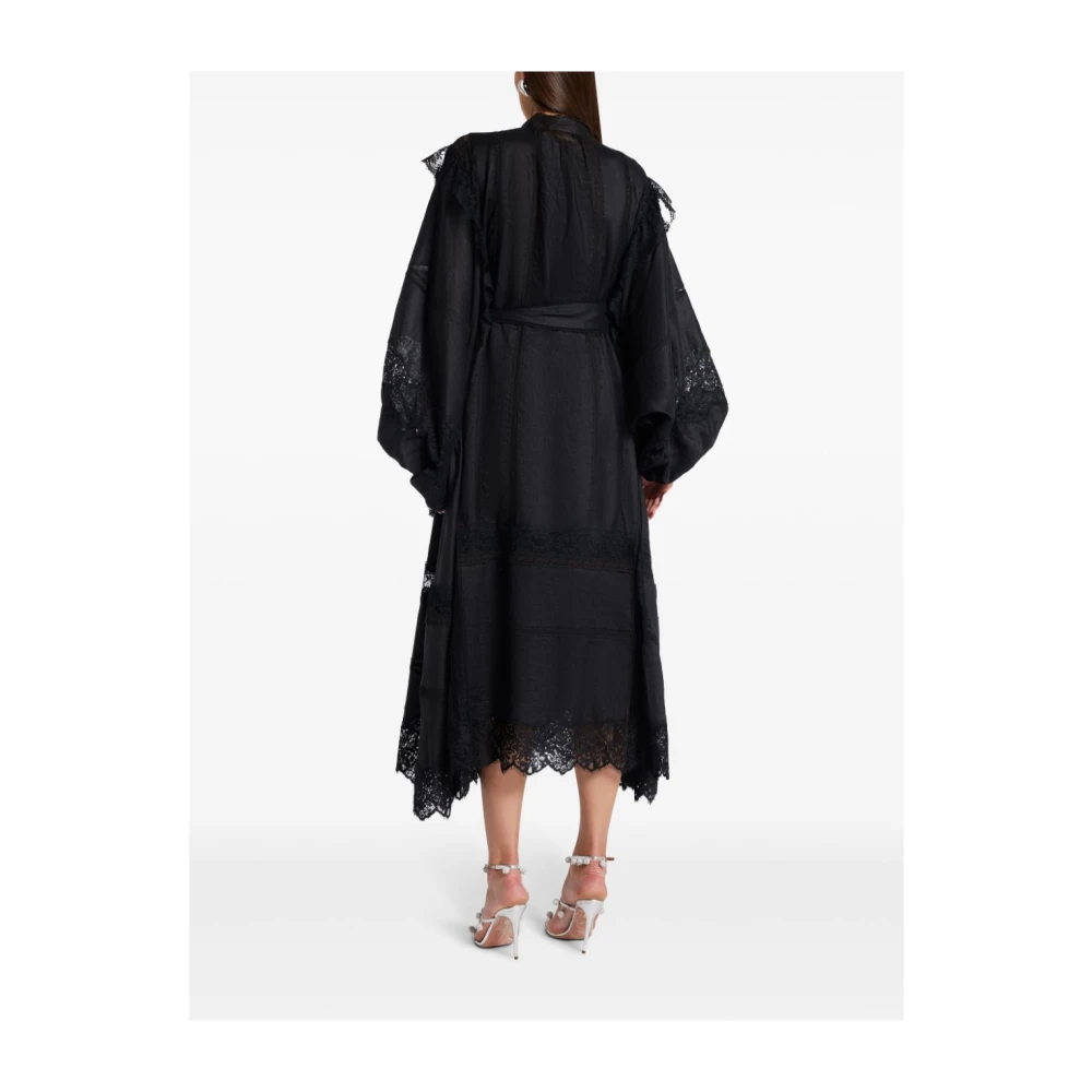 Zimmermann Zwarte jurk met pofmouwen Black Dames