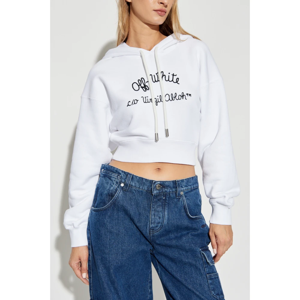 Off White Hoodie White Dames