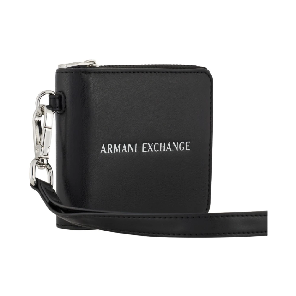 Armani Exchange Portemonnee met reliëf logo Black Heren