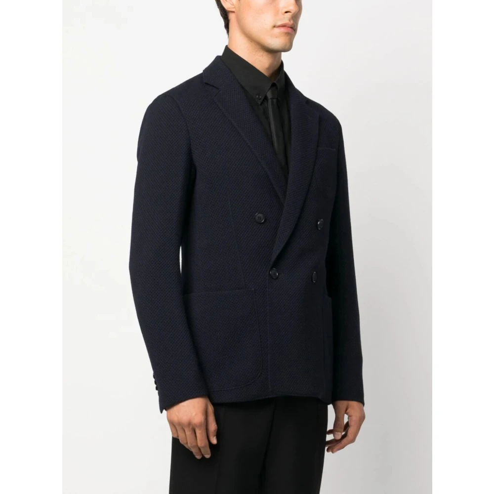 Giorgio Armani Stijlvolle Jas voor Mannen Blue Heren