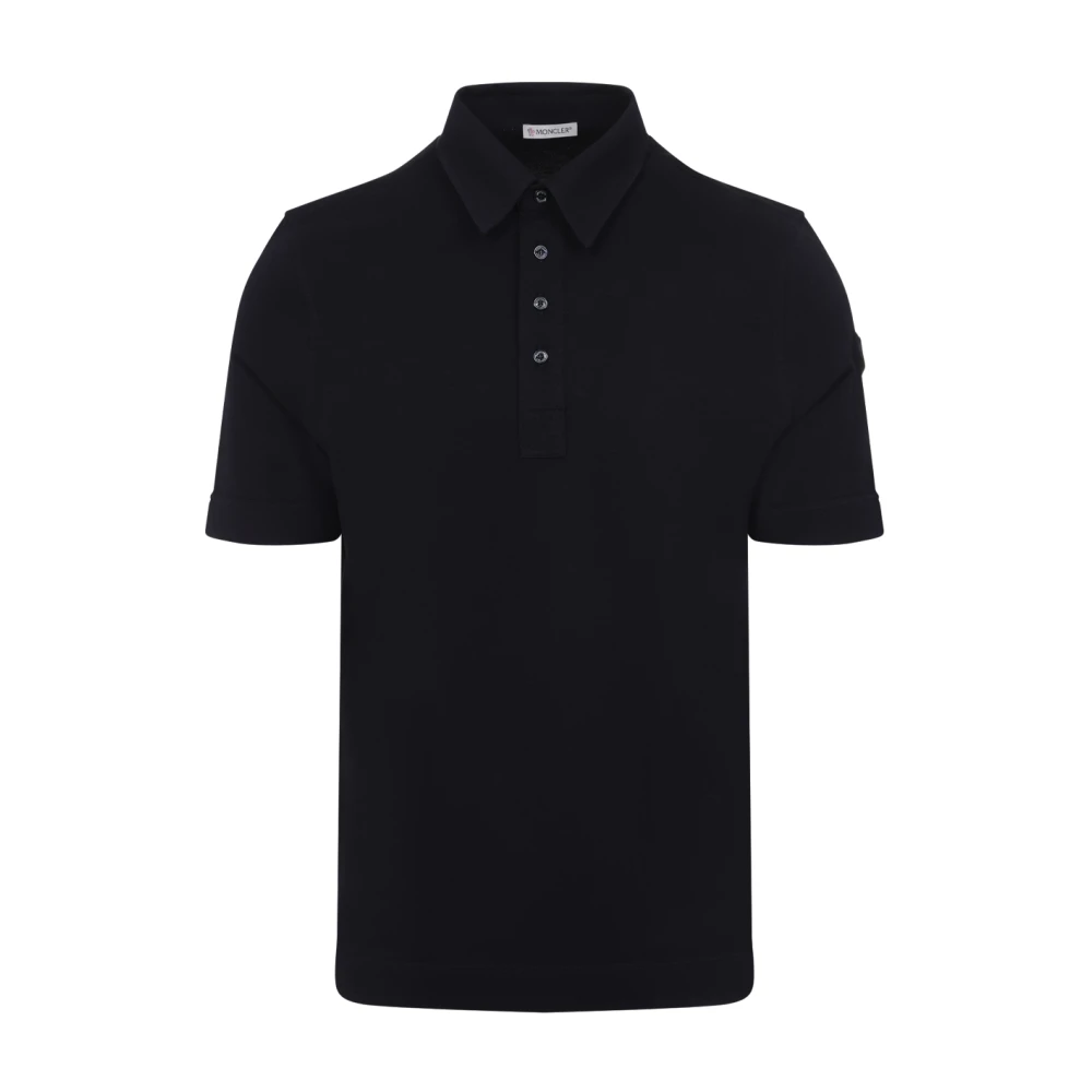 Moncler Klassieke Polo Shirt Blue Heren