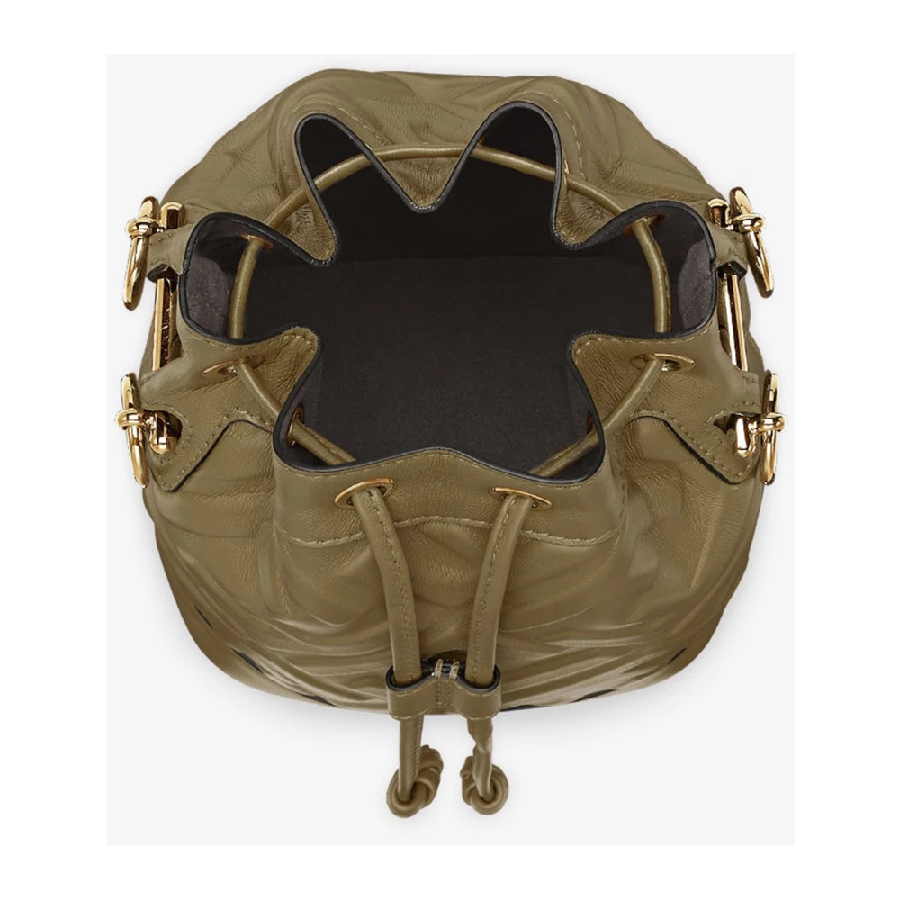 Fendi Groene Iconische FF-motief leren tas Green Dames