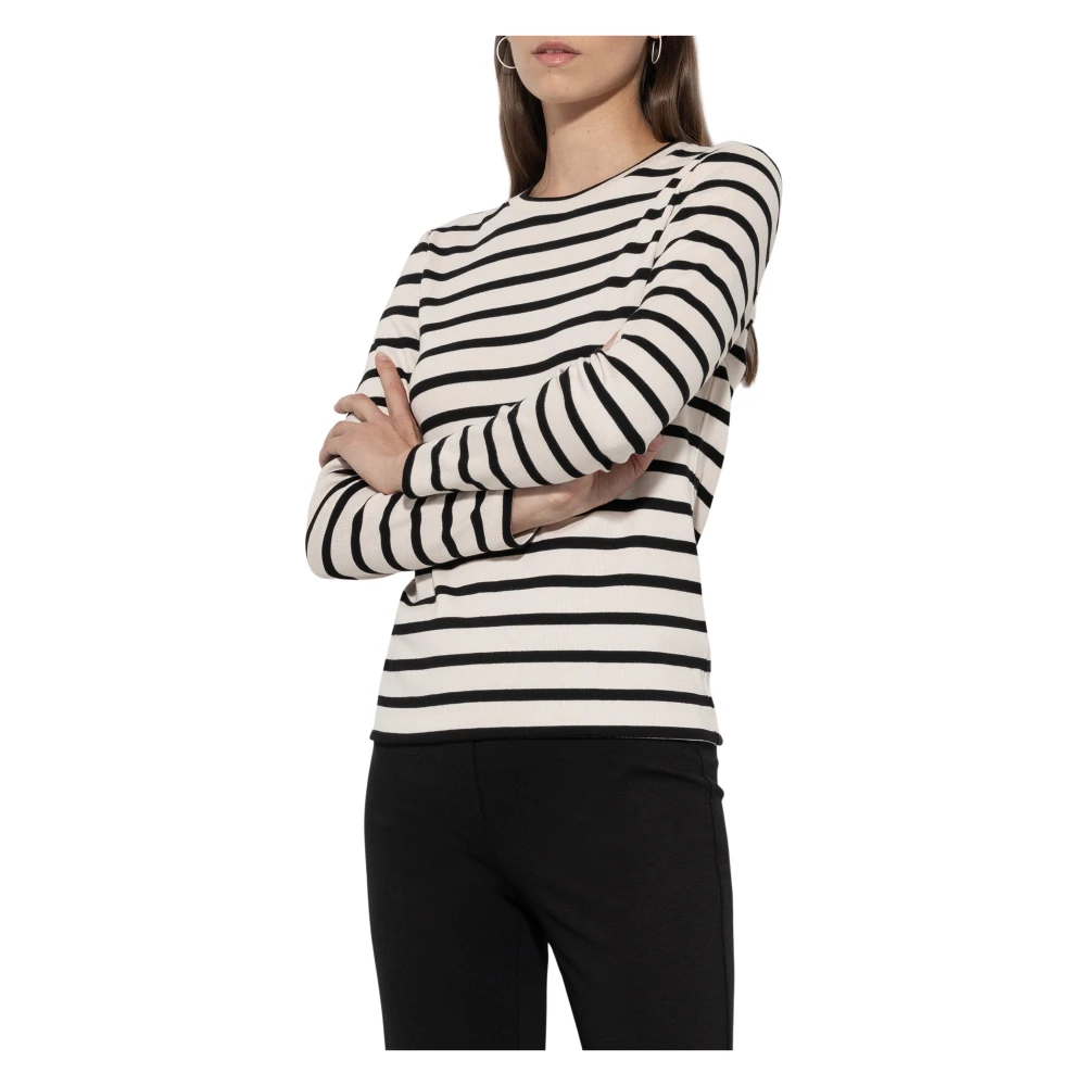 LUISA CERANO Gestreept katoenen shirt met lange mouwen Multicolor Dames