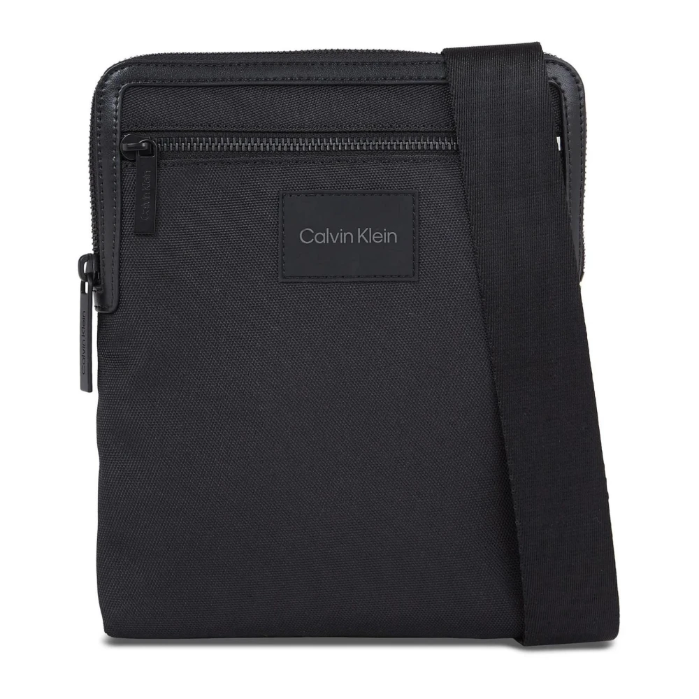 Calvin Klein Zwarte schoudertas met ritssluiting Black Heren