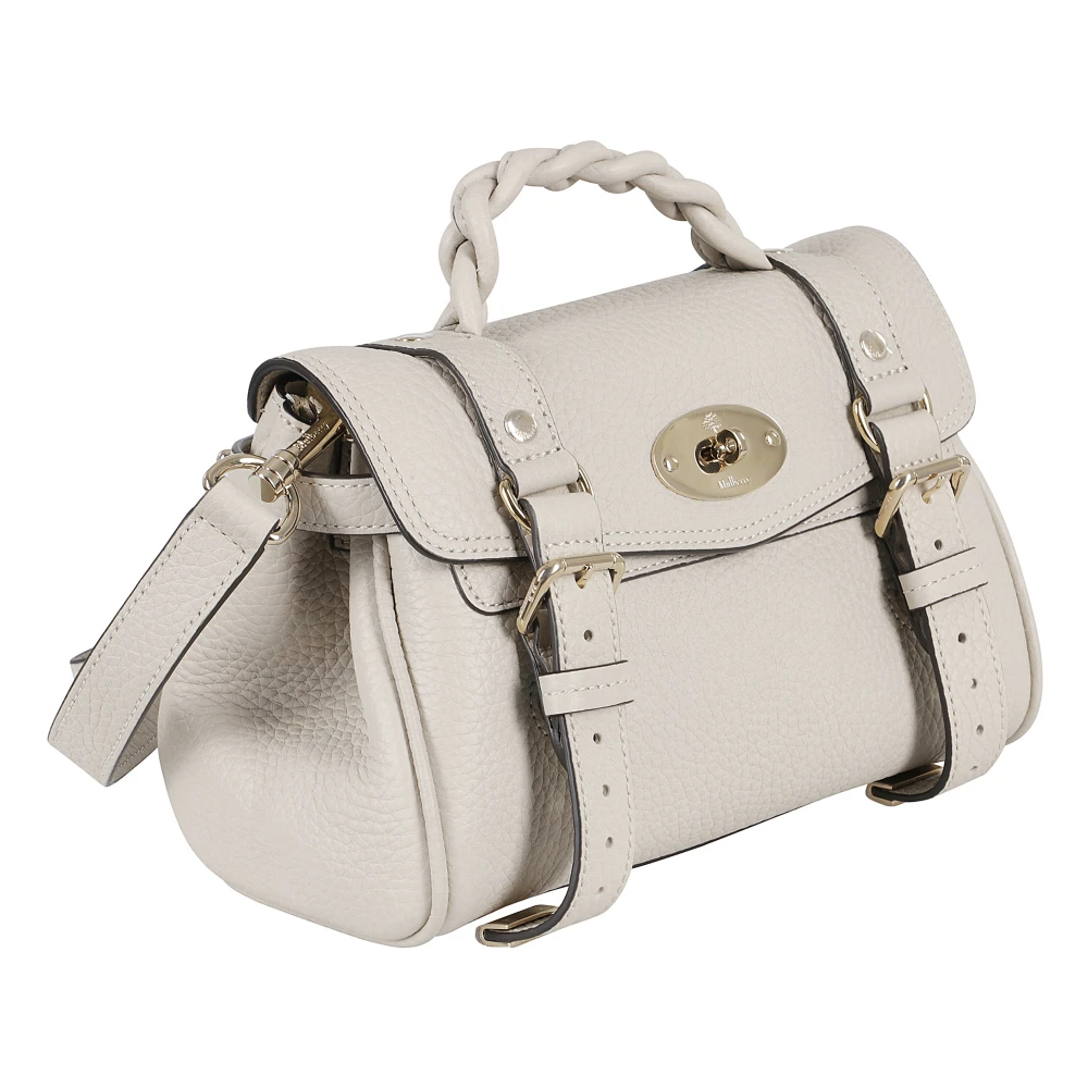 Mulberry Alexa Heavy Grain Leren Crossbody Tas Gray Dames