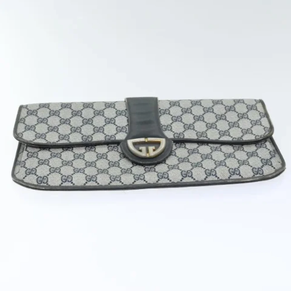 Gucci Vintage Pre-owned Leather clutches Blue Dames
