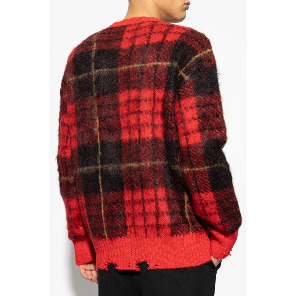 alexander mcqueen Trui met ruitpatroon Red Heren