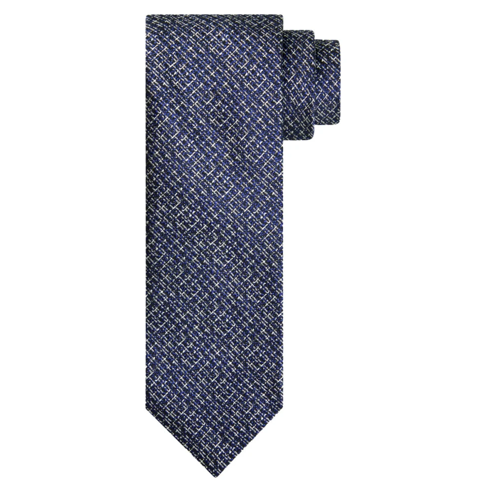 Profuomo Zijden Geweven Navy Stropdas Blue Heren