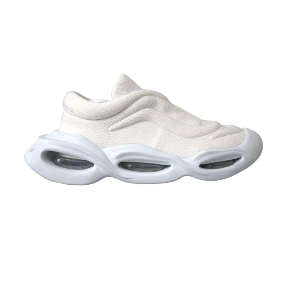 Dolce & Gabbana Women's White Canvas Lace-Up Trainers With Air Cushion Sole - Sneakers - 6 Uk - Shoes
