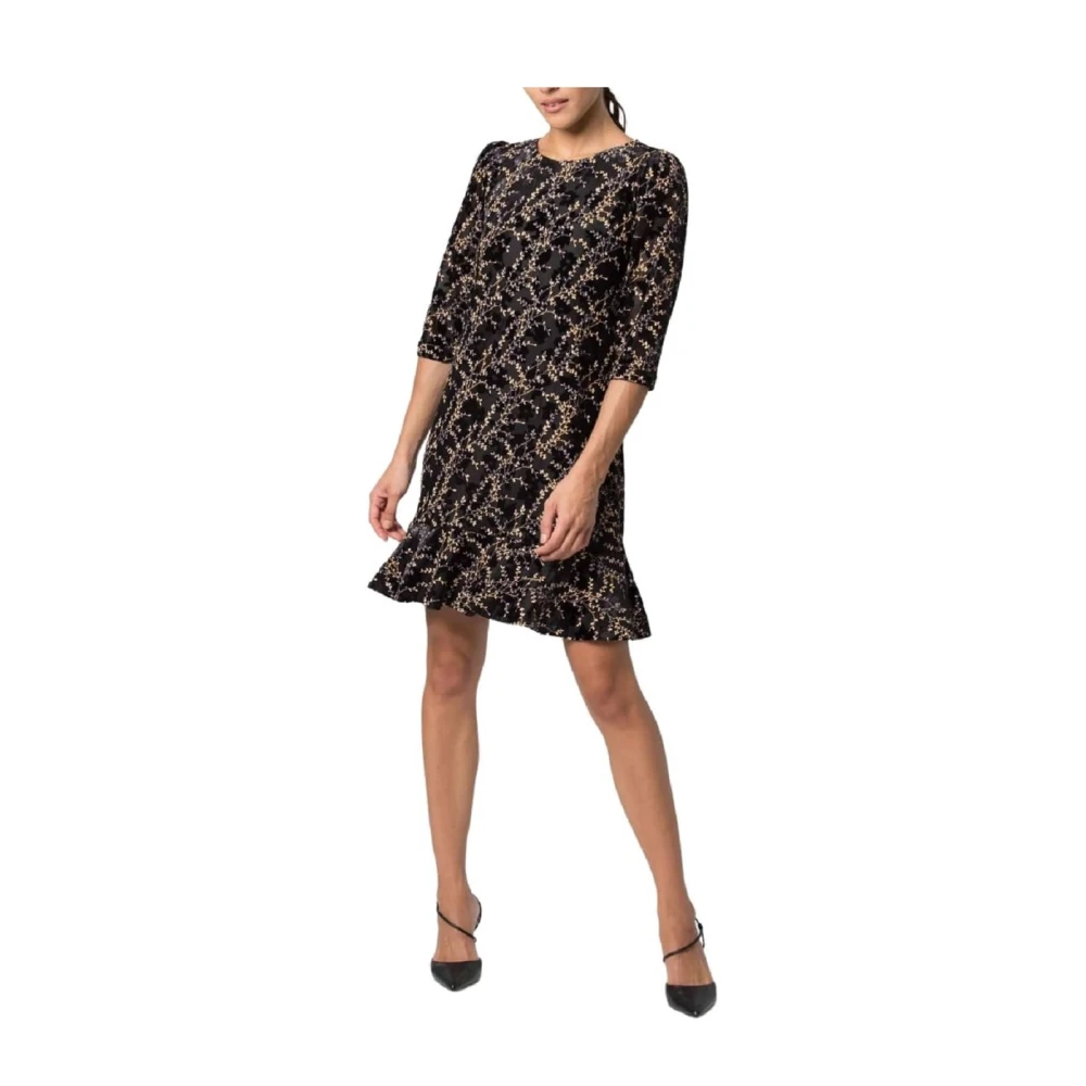 Kocca Elegante Midi Jurk Black Dames