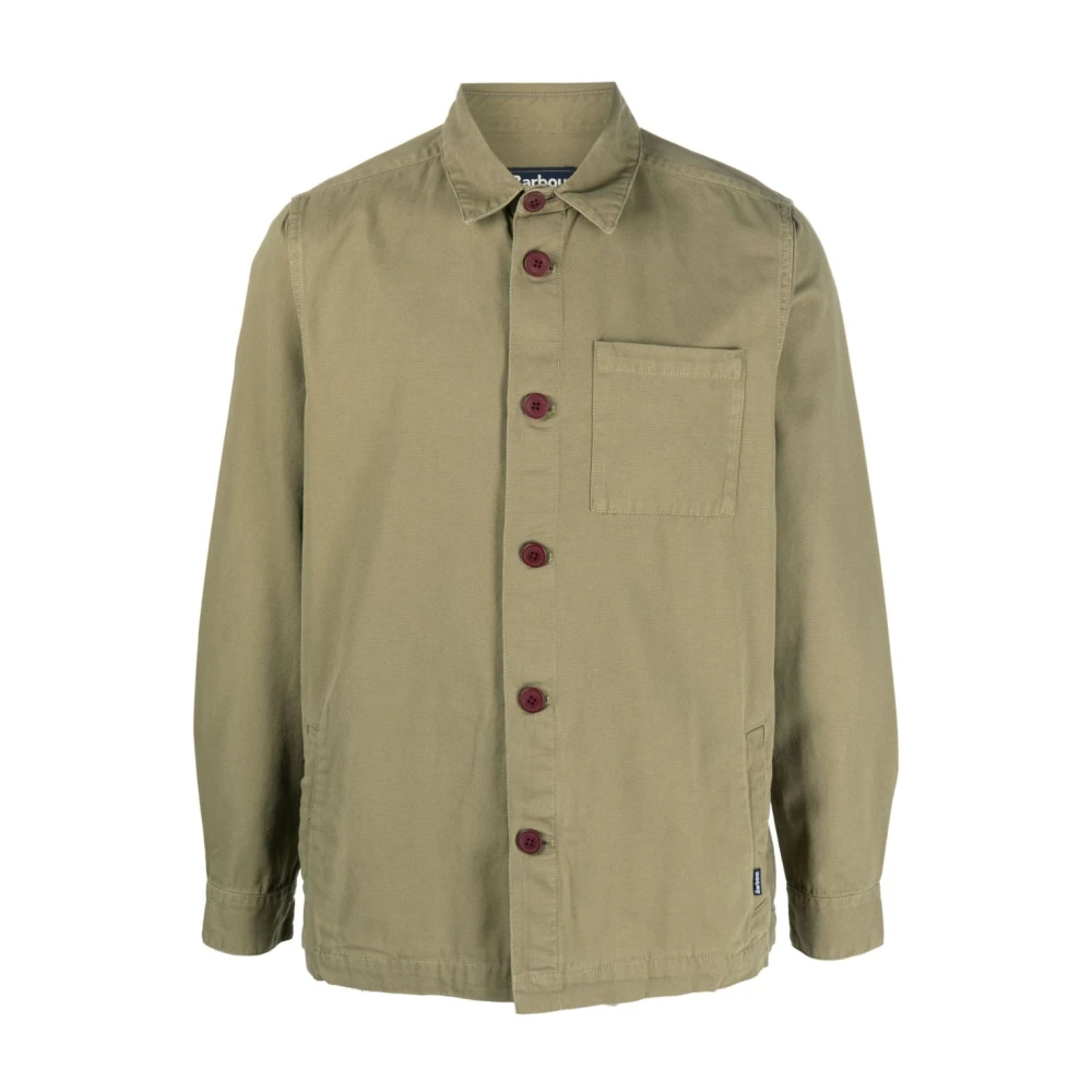 Barbour Men's Green Overshirt Washed Cotton - Casual Shirts - M - Shirts