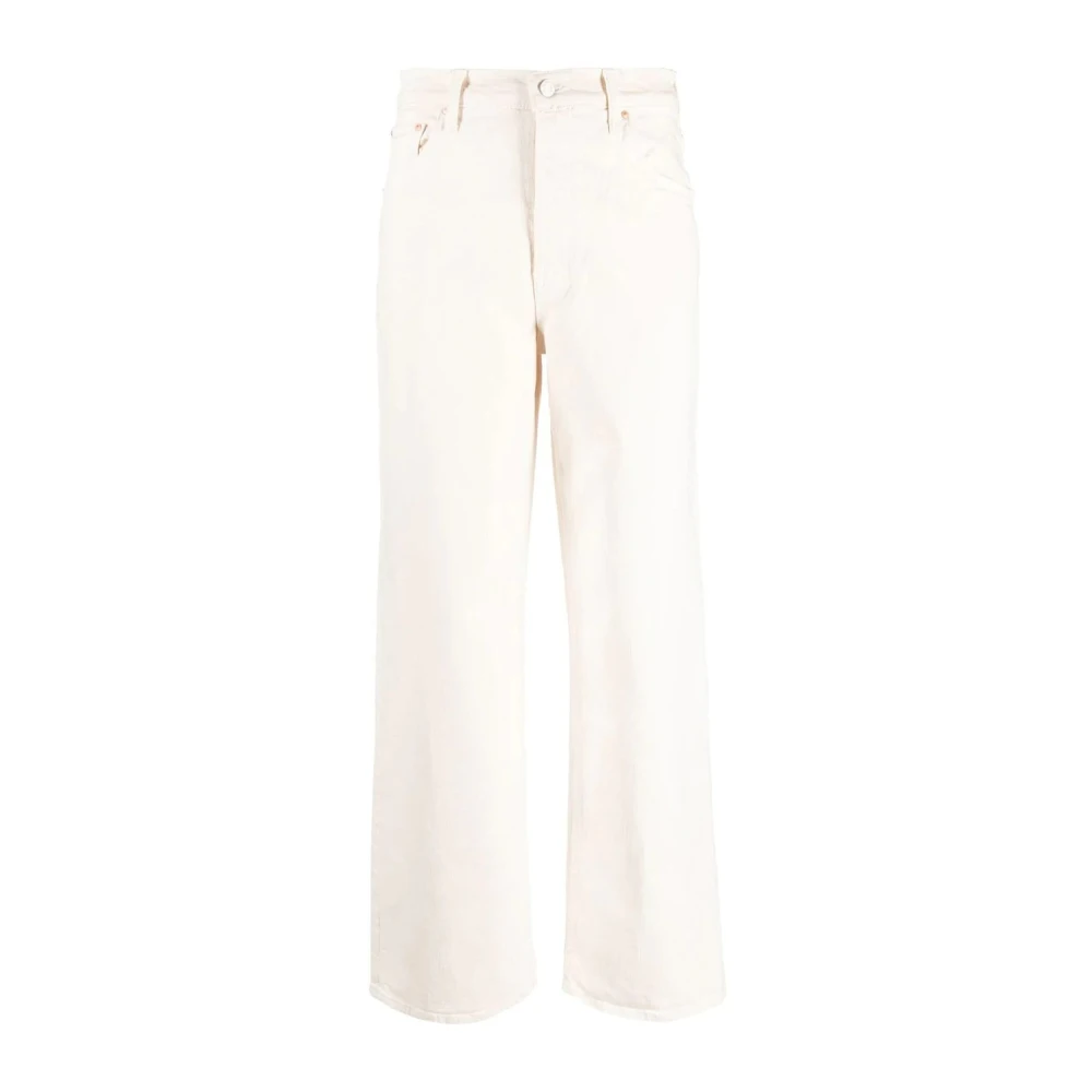 Mother Wide Leg Spinner Jeans Beige Dames