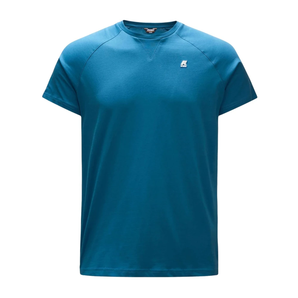 K-way Korte Mouw T-shirt Blue Heren