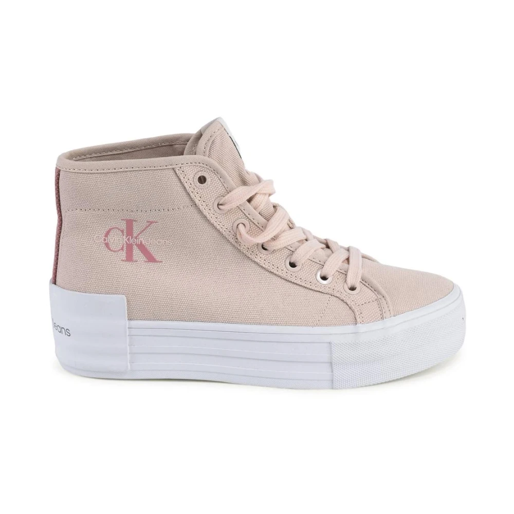 Calvin Klein Women's White Platform Sneaker Casual Style