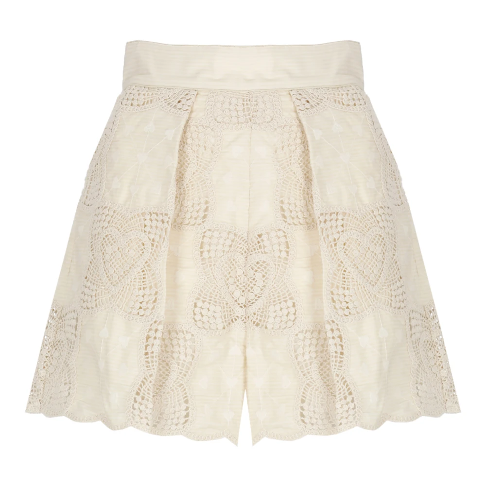 Zimmermann Women's Beige Short Skirts, M, Wanderlust Short