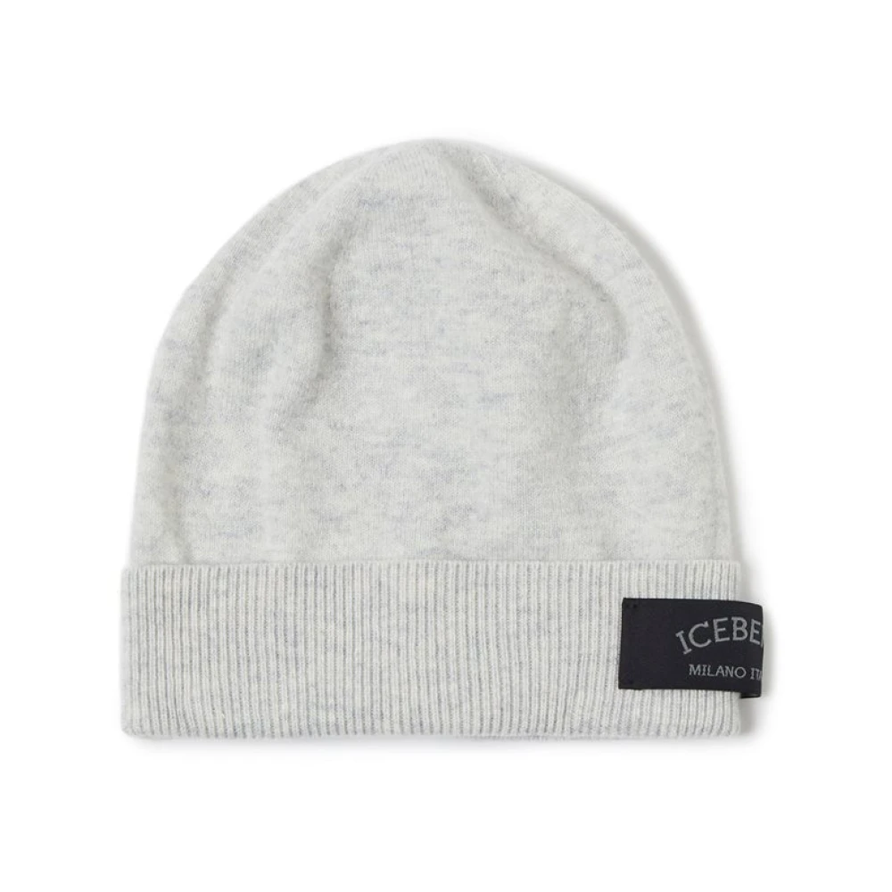 Iceberg Luxe Cashmere Beanie Muts Gray Dames