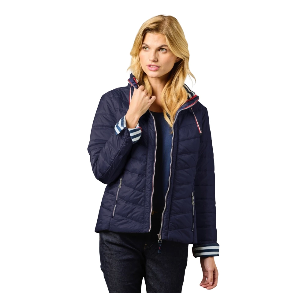 Junge Vrouw Blauw Jassen Dames, L, Winterjas