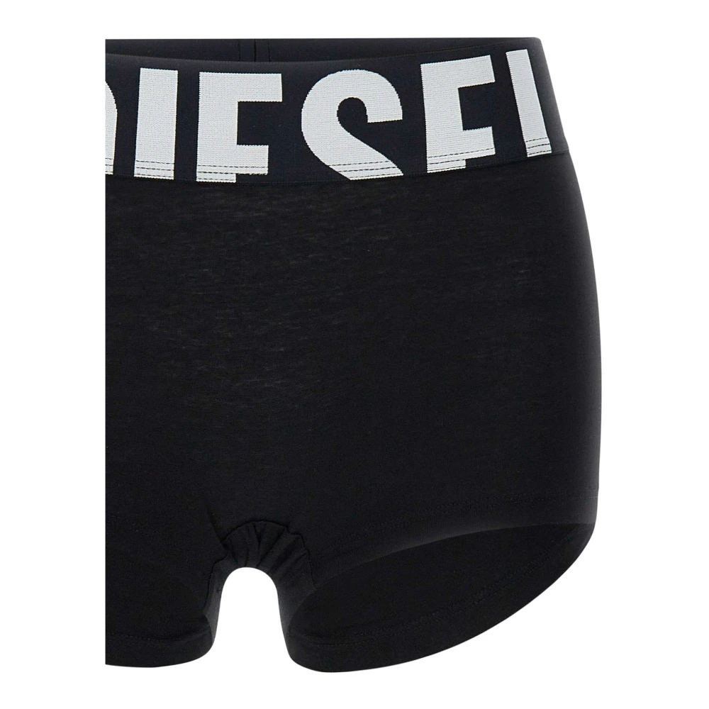 Diesel Zwarte en witte stretchkatoenen slips Black Dames