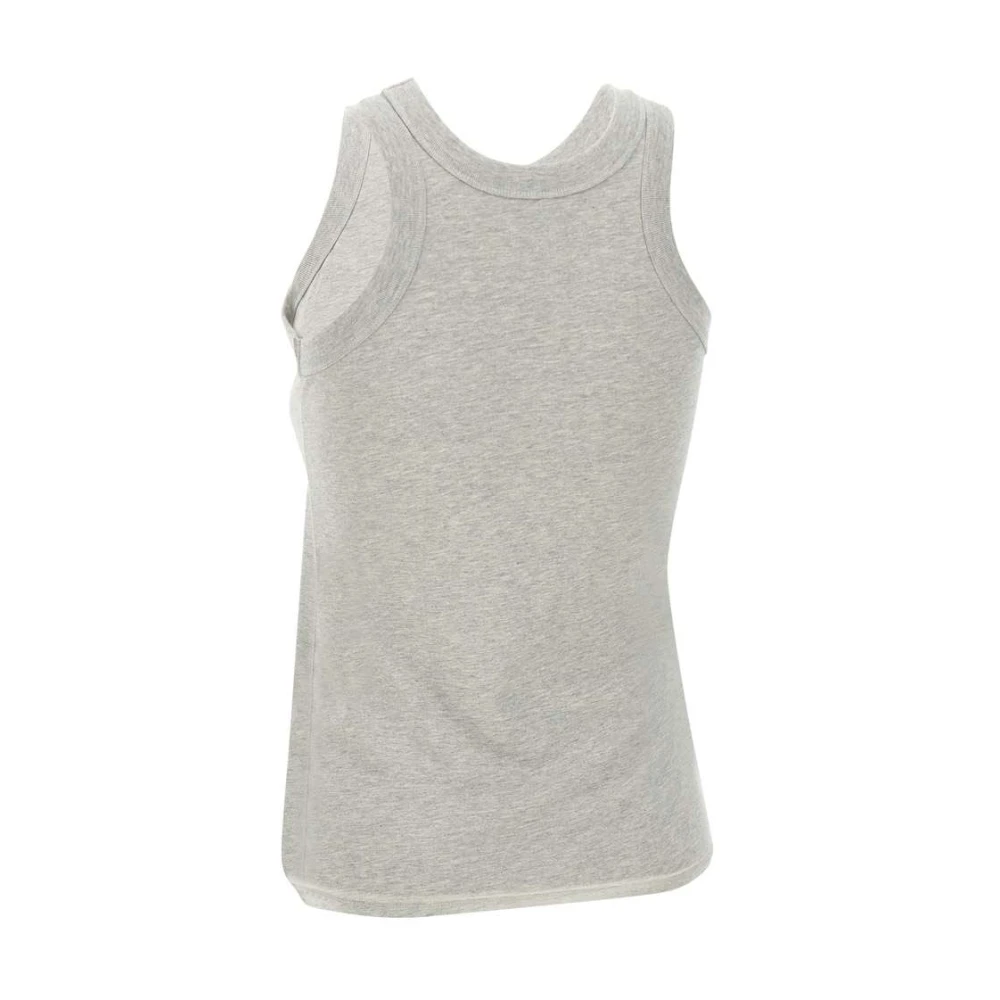 Loulou Studio Mouwloze Grijze Top met Geribbelde Zoom Gray Dames