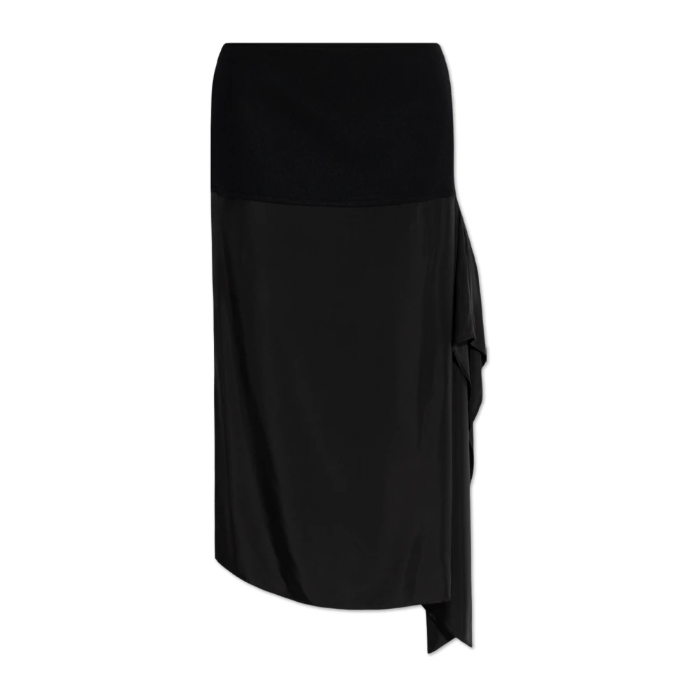 Jil Sander - Falda De Materiales Mixtos - Skirts - Mujer - Negro - Xs