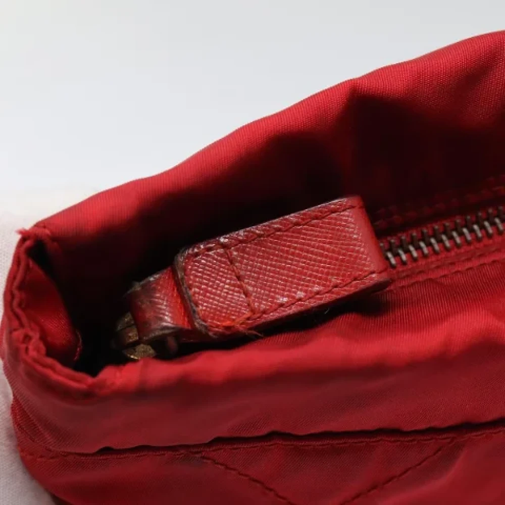 Prada Vintage Pre-owned Nylon pouches Red Dames