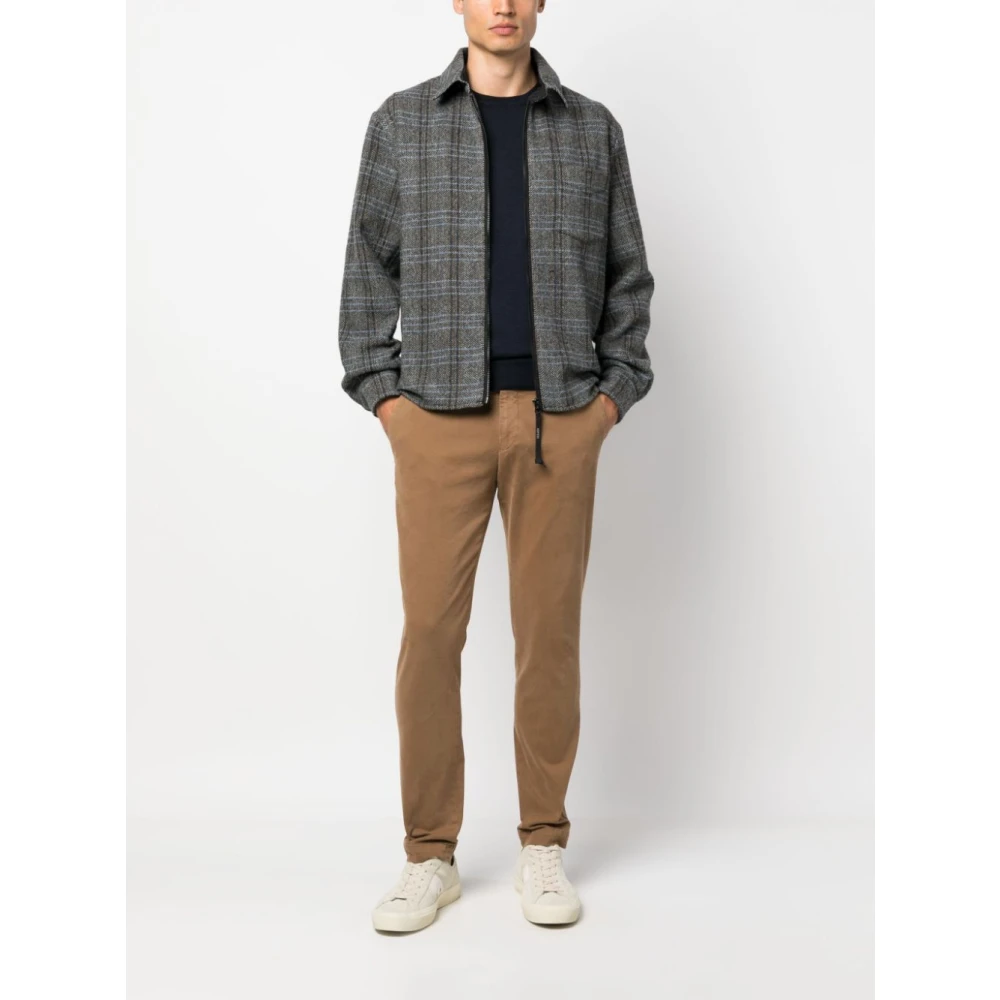 Canali Navy Blauwe Trui Black Heren
